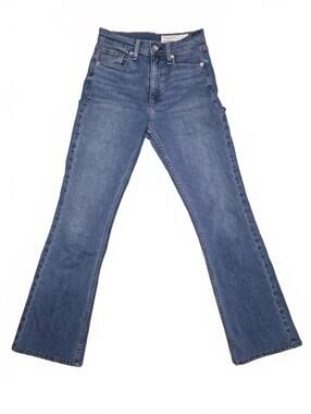 rag & bone Piper Mid-Rise Wide Leg Bootcut Designer Jeans Size 24